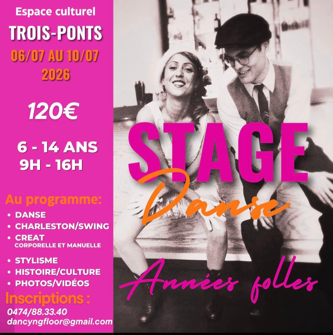 Stage de danse « années folles » à TROIS-PONTS